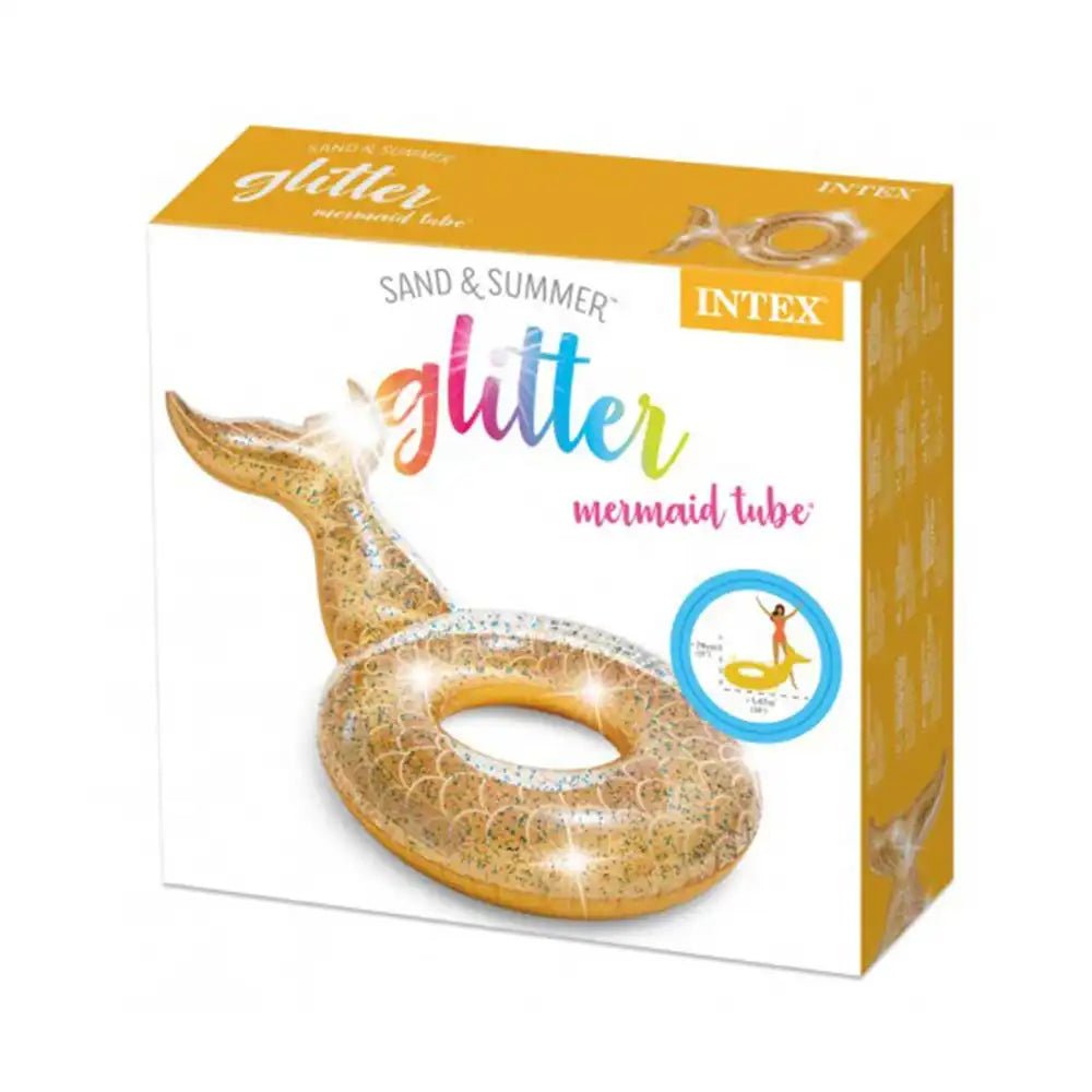 Flotador Dorado Intex Cola de Sirena 31" x 42" x 58" - Intex - Titan.com.pa - 6941057417288