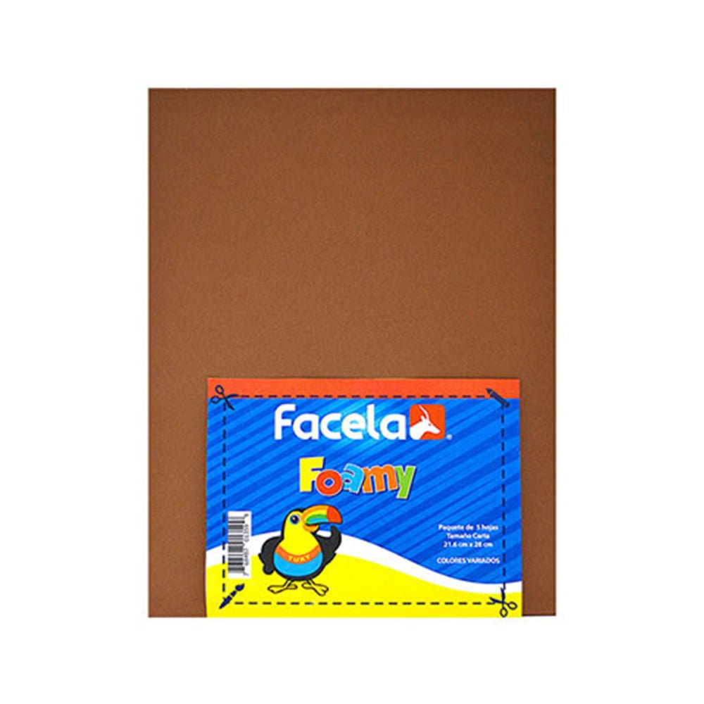 Foamy Facela de 5 Colores 21.6 cm x 28 cm