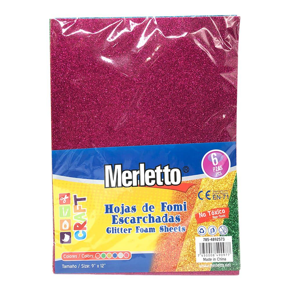 Fomi Adhesivo Merletto Escarchado 9" x 12" 6 Piezas