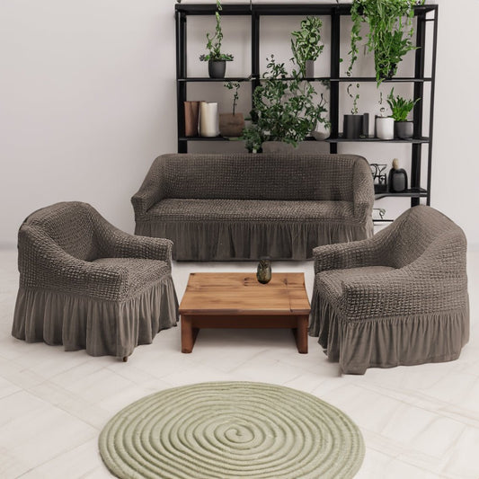 Forro De Sofá Beneli Home Set 3 Piezas Chocolate - Beneli Home - Titan.com.pa - 7453129420199