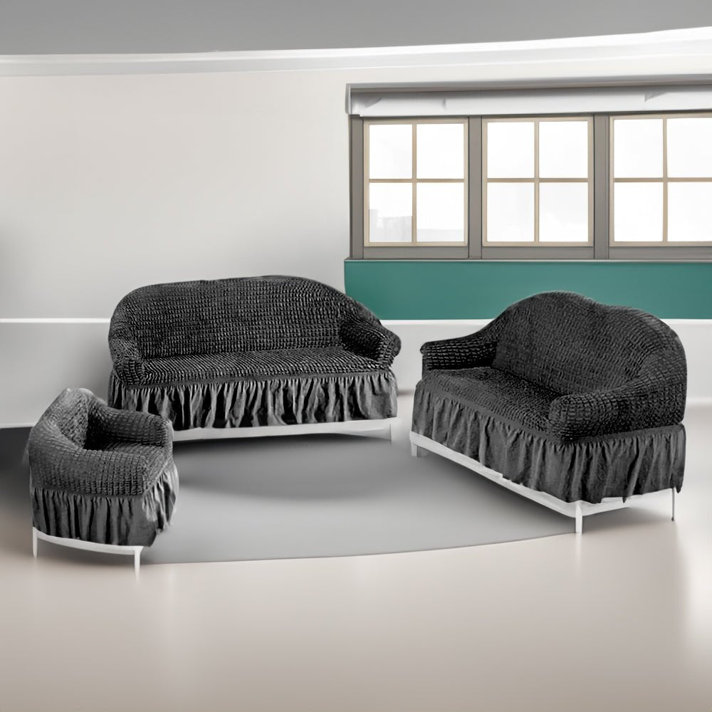 Forro De sofá Beneli Home Set De 3 Pzas Negro - Beneli Home - Titan.com.pa - 7453129420113