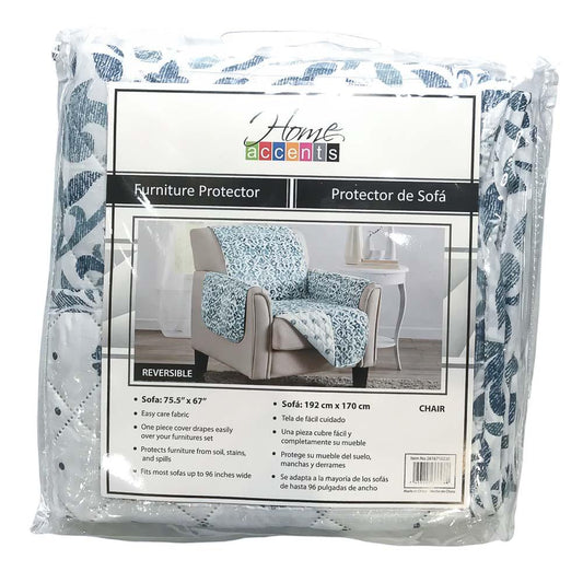 Forro Para Sofá Home Accents 1 Puesto 75.56" x 67" - Azul