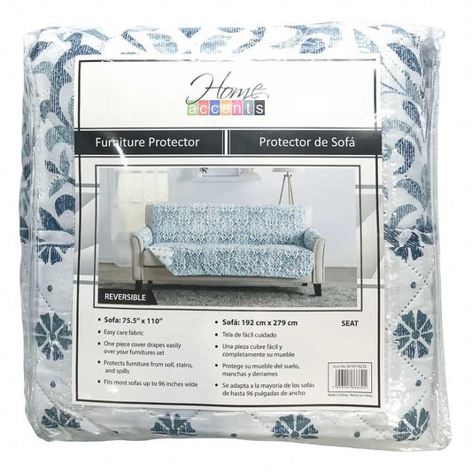 Forro Para Sofá Home Accents 3 Puestos 75.5" x 110" - Azul