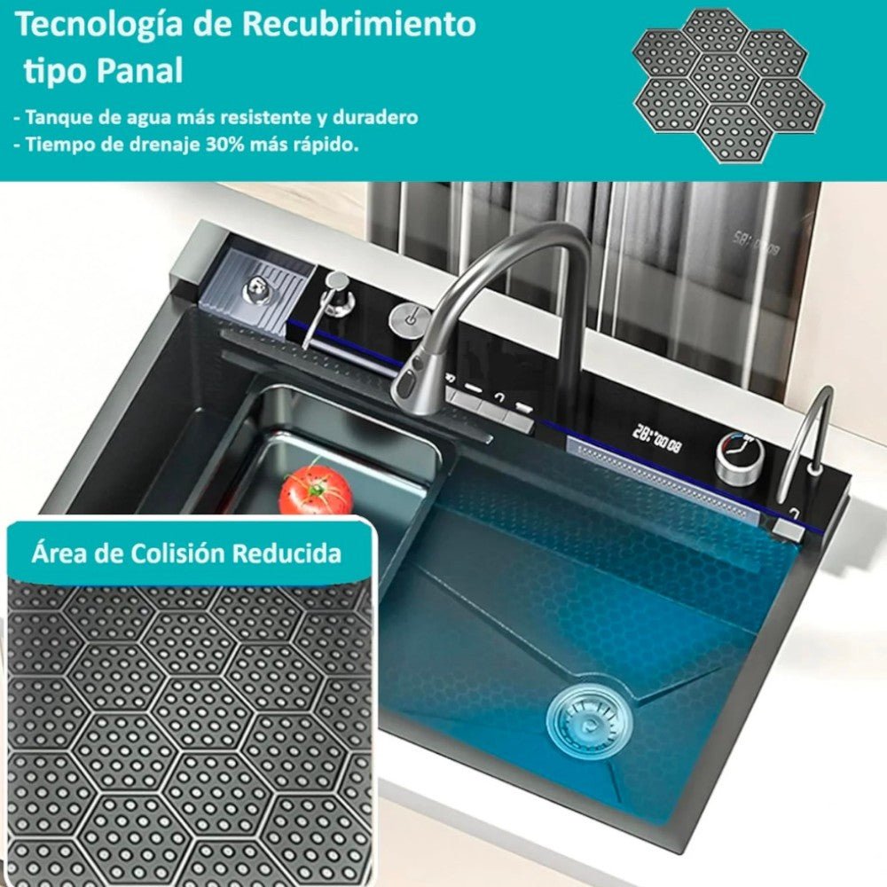 Fregador de Cocina Carbone Multifuncional / Acero Inoxidable - Carbone - Titan.com.pa - 7454402015552