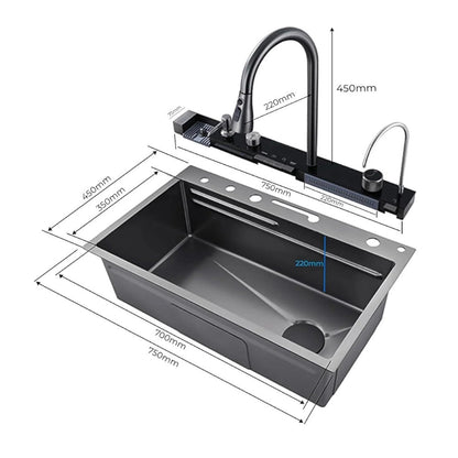 Fregador de Cocina Carbone Multifuncional / Acero Inoxidable - Carbone - Titan.com.pa - 7454402015552
