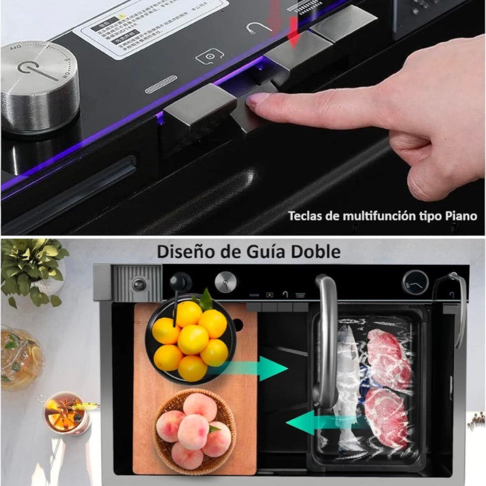 Fregador de Cocina Carbone Multifuncional / Acero Inoxidable - Carbone - Titan.com.pa - 7454402015552