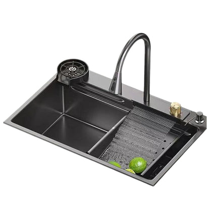 Fregador de Cocina Sencillo Carbone Con Accesorios / 75 cm x 46 cm x 22 cm - Carbone - Titan.com.pa - 2150110846932