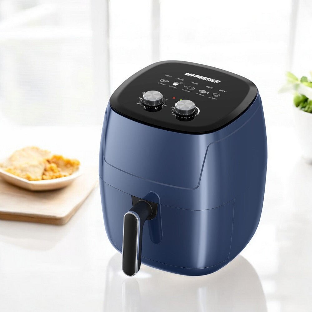 Freidora Eléctrica Premier 5.5 Litros / Sin Aceite / Azul Oscuro - Premier - Titan.com.pa - 7453064742998
