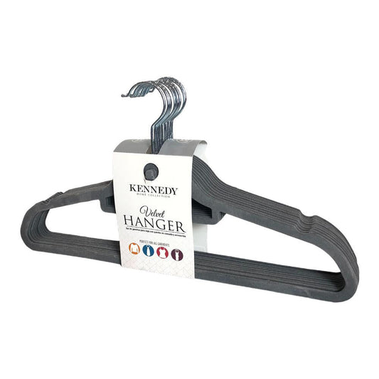 Gancho Para Ropa Kennedy Home de Terciopelo 10 Piezas