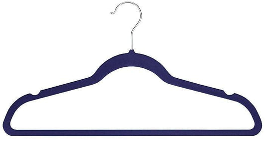 Gancho Ropa Kennedy Home Velvet Navy 10Pza