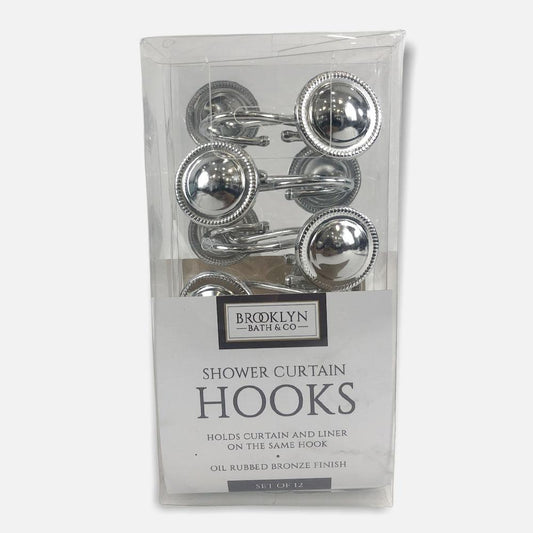 Ganchos de Cortina Para Baño Home Expressions de 12 Piezas