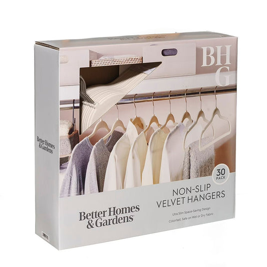 Ganchos de Terciopelo Home Para Ropa Adultos / Beige / Antideslizantes / 30 Piezas - Home - Titan.com.pa - 856873001749