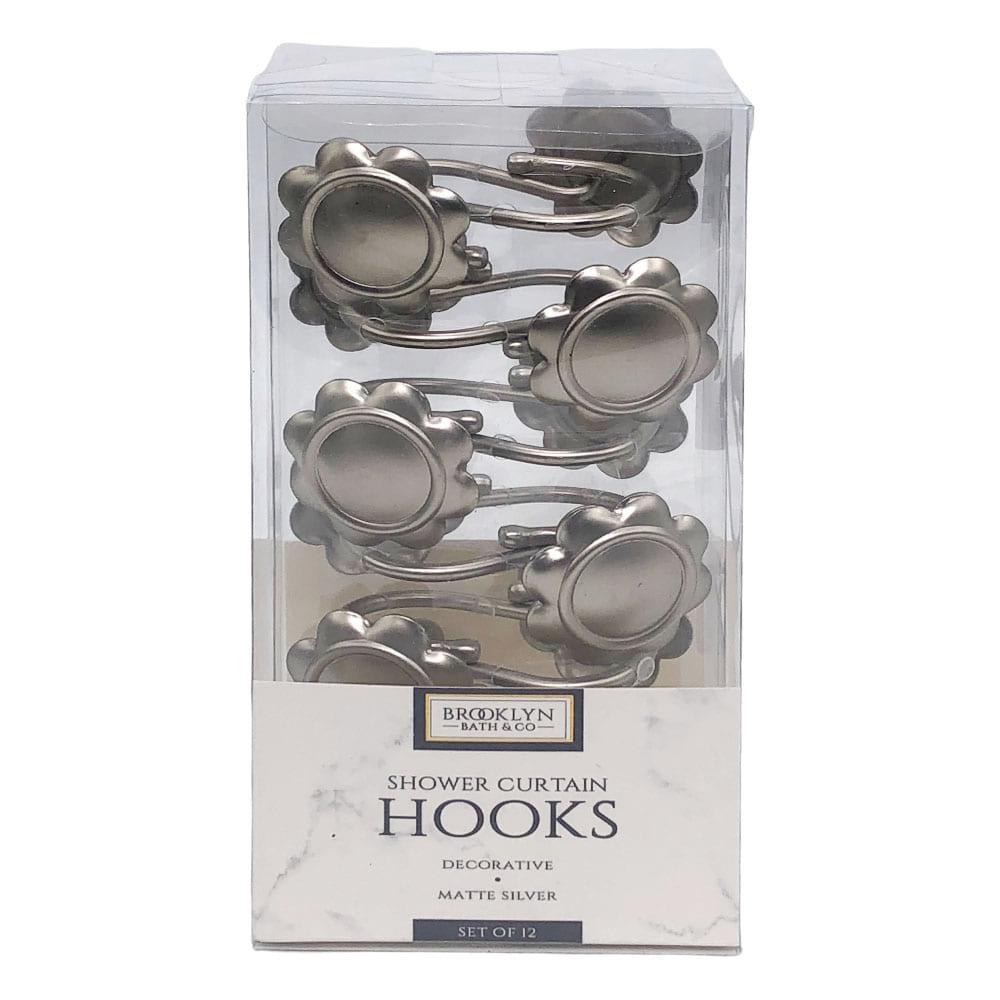 Ganchos Para Cortina de Baño Home Expressions Set de 12 Piezas