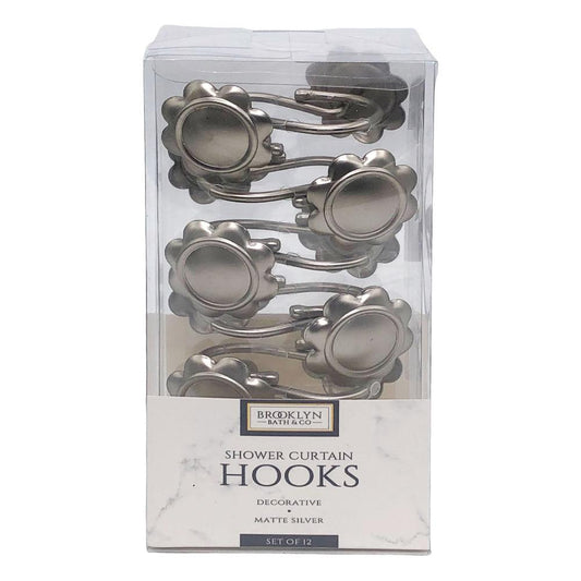Ganchos Para Cortina de Baño Home Expressions Set de 12 Piezas
