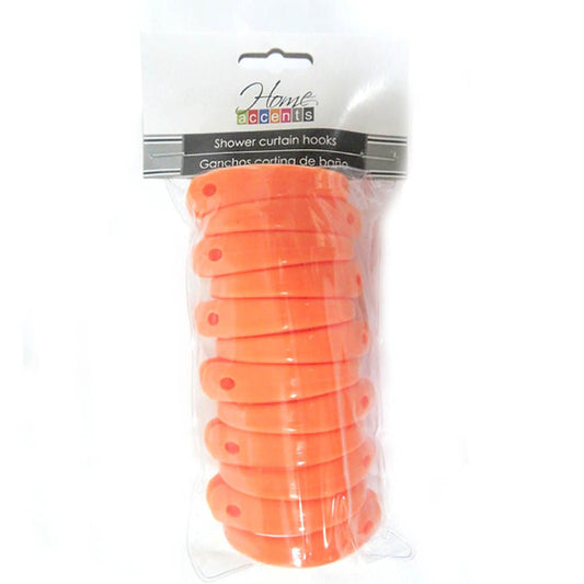 Ganchos Para Cortinas de Baño Home Accents 12 Piezas - Naranja