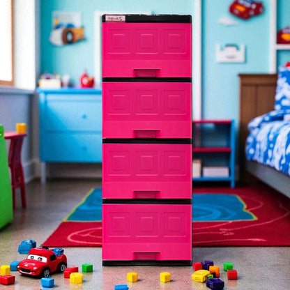 Gavetero Mediano De 4 Gavetas Magenta Plastimas - Plastimas - Titan.com.pa - 792612403422