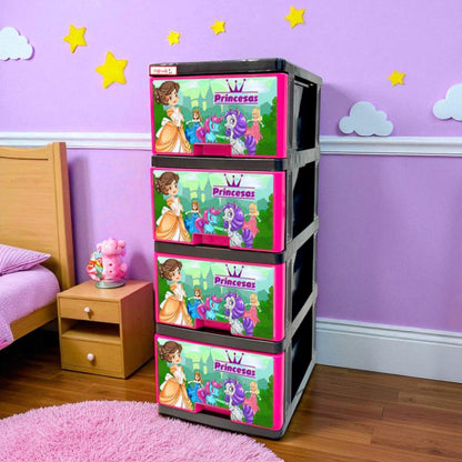 Gavetero Mediano Plastimas De 4 Gavetas Princesa - Plastimas - Titan.com.pa - 7424628502822