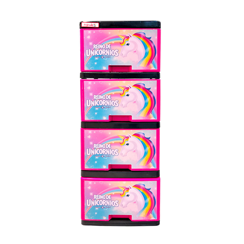Gavetero Mediano Plastimas De 4 Gavetas Unicornio - Plastimas - Titan.com.pa - 792612005268