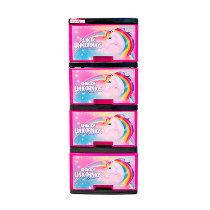 Gavetero Mediano Plastimas De 4 Gavetas Unicornio - Plastimas - Titan.com.pa - 792612005268