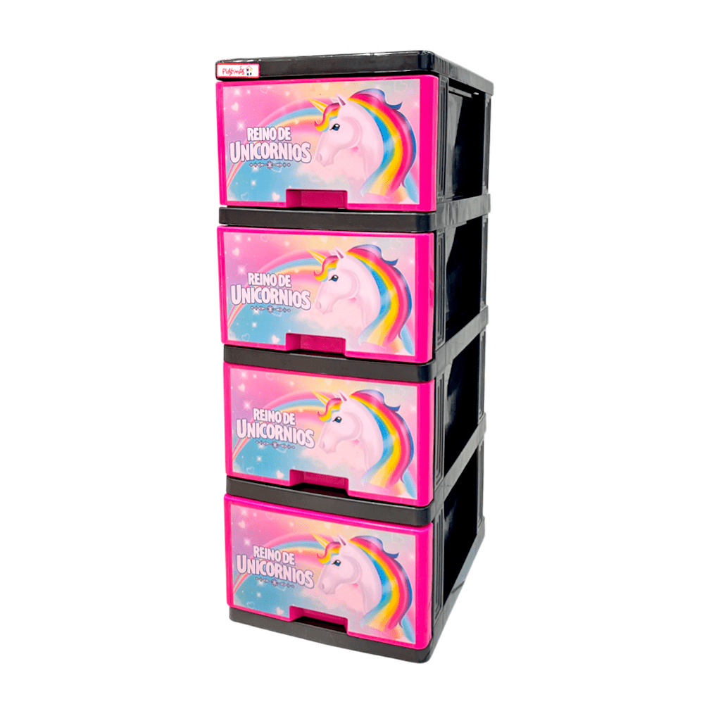 Gavetero Mediano Plastimas De 4 Gavetas Unicornio - Plastimas - Titan.com.pa - 792612005268