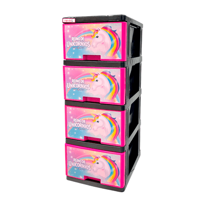 Gavetero Mediano Plastimas De 4 Gavetas Unicornio - Plastimas - Titan.com.pa - 792612005268