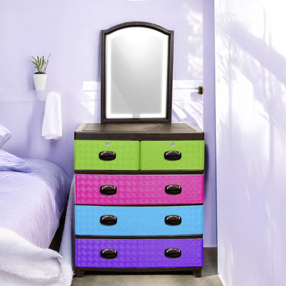 Gavetero Supremo Plastimás / 4 Niveles / Combinado / Con Espejo