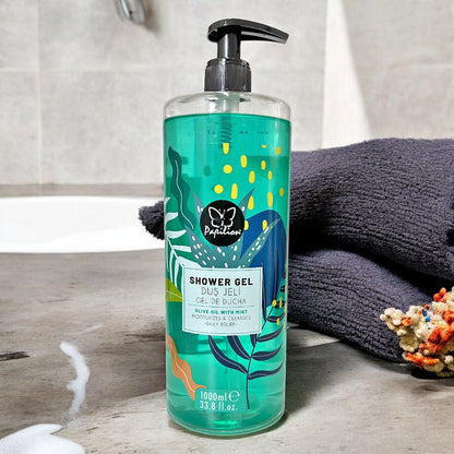Gel De Ducha Papilion De Aceite De Oliva Con Menta 1000 ML - Papilion - Titan.com.pa - 8683407001768
