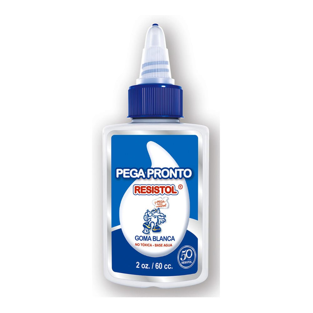 Goma Pega Pronto Resistol Blanca de 2 oz