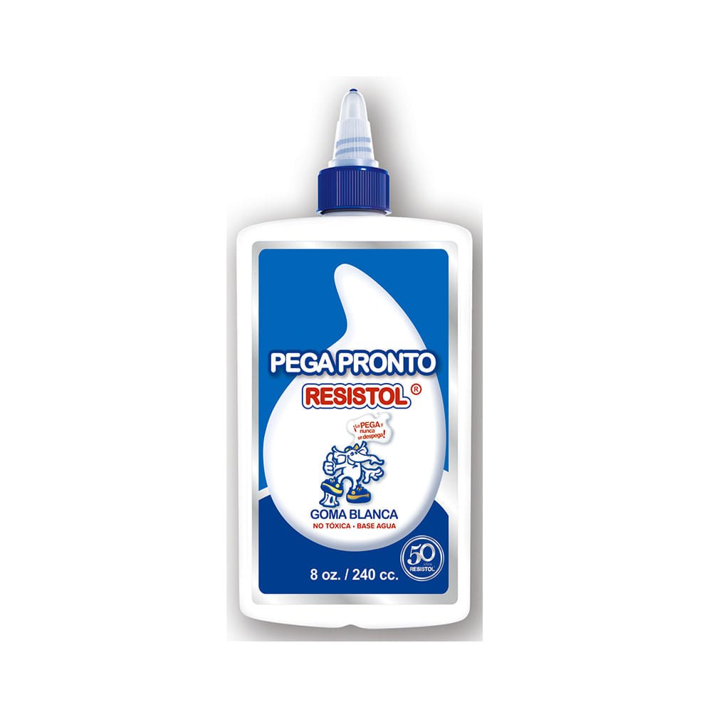 Goma Pega Pronto Resistol Blanca de 8 oz