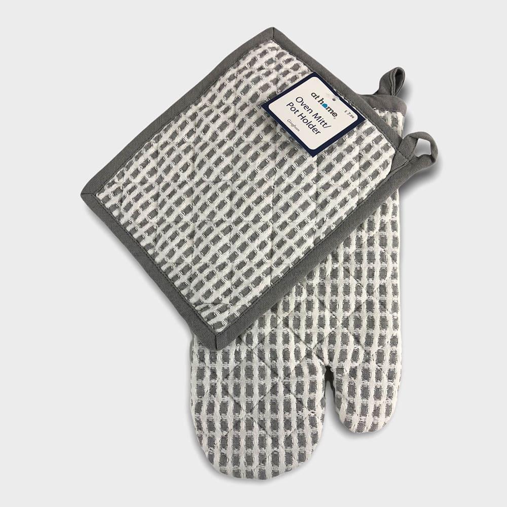 Guante y Agarrador Popular Bath de 2 Piezas - Gris