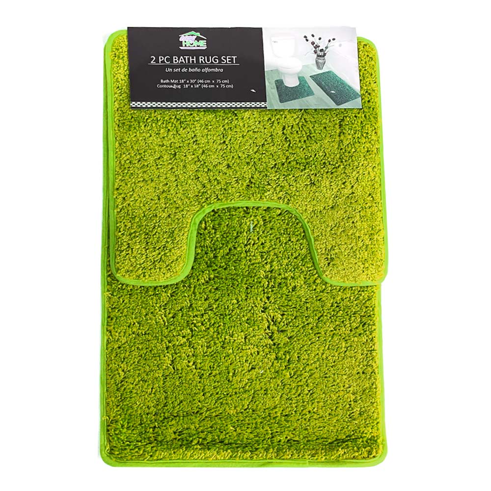 Alfombra de Baño Easy Home Layla 2 Piezas - Verde oliva