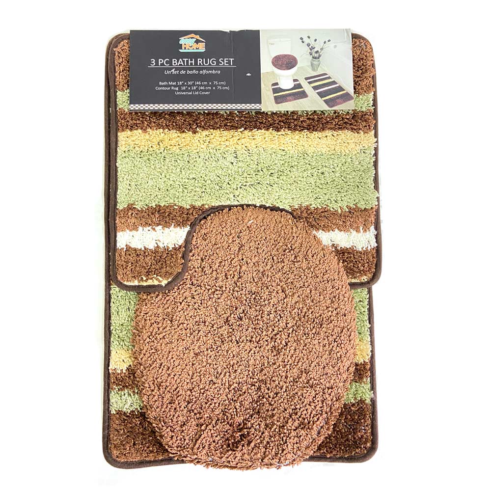 Alfombra de Baño Easy Home Abby 3 Piezas - Chocolate