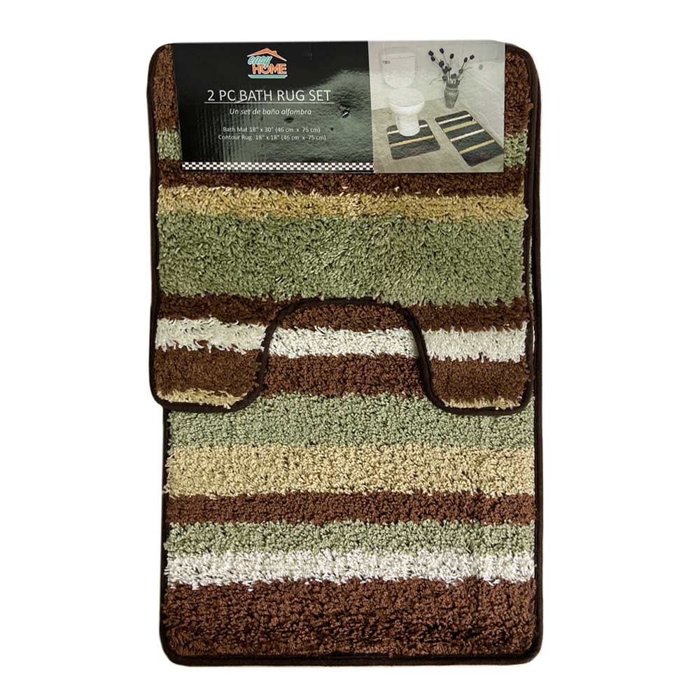 Alfombra de Baño Easy Home Abby 2 Piezas - Chocolate