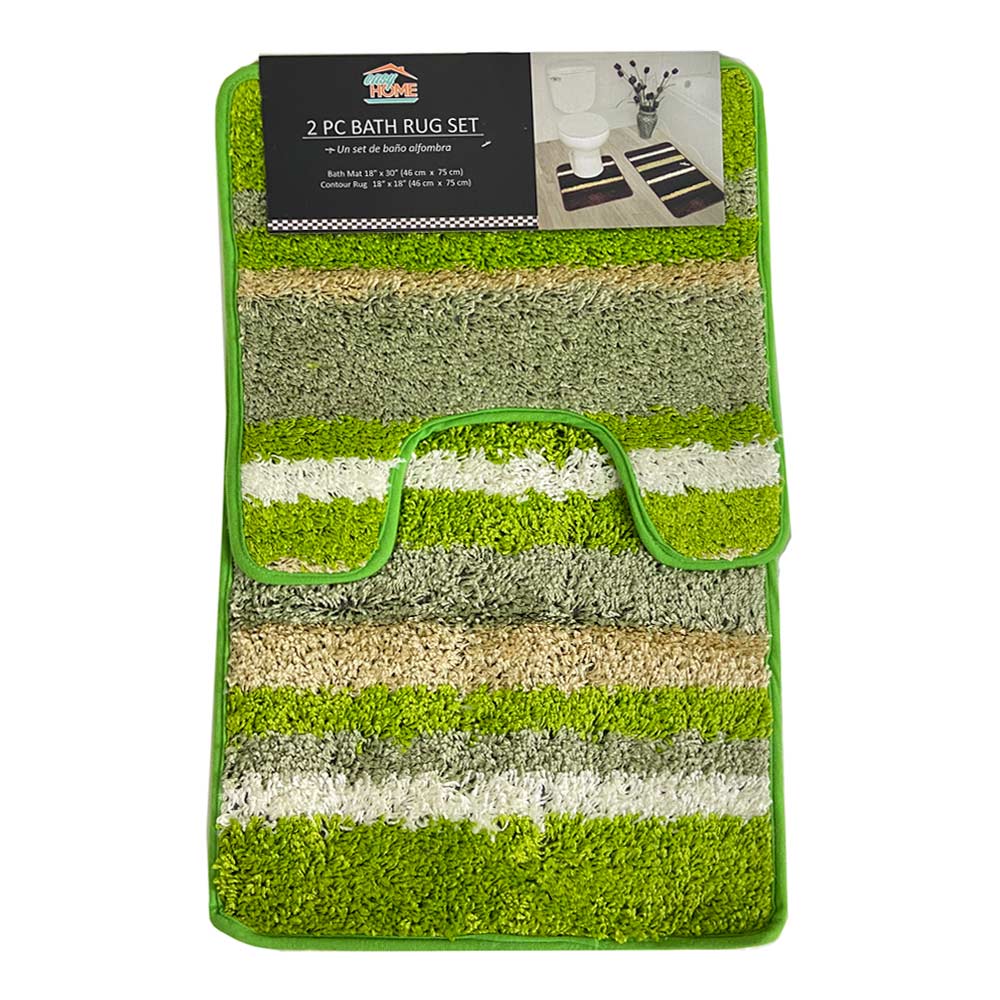 Alfombra de Baño Easy Home Abby 2 Piezas - Lima claro