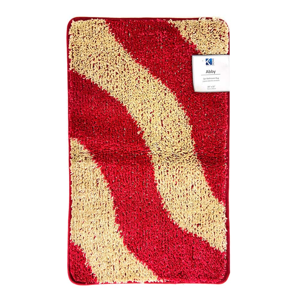 Alfombra de Baño Easy Home Stripe 1 Pieza 51 cm x 81 cm - Rojo