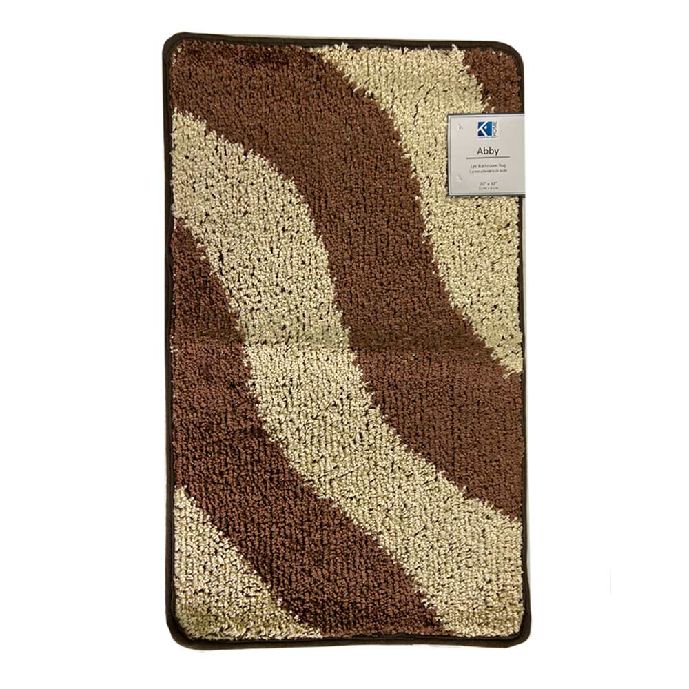 Alfombra de Baño Easy Home Stripe 1 Pieza 51 cm x 81 cm - Chocolate