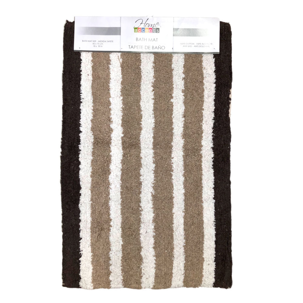 Alfombra Para Baño Home Accents 18" x 30" - Chocolate claro