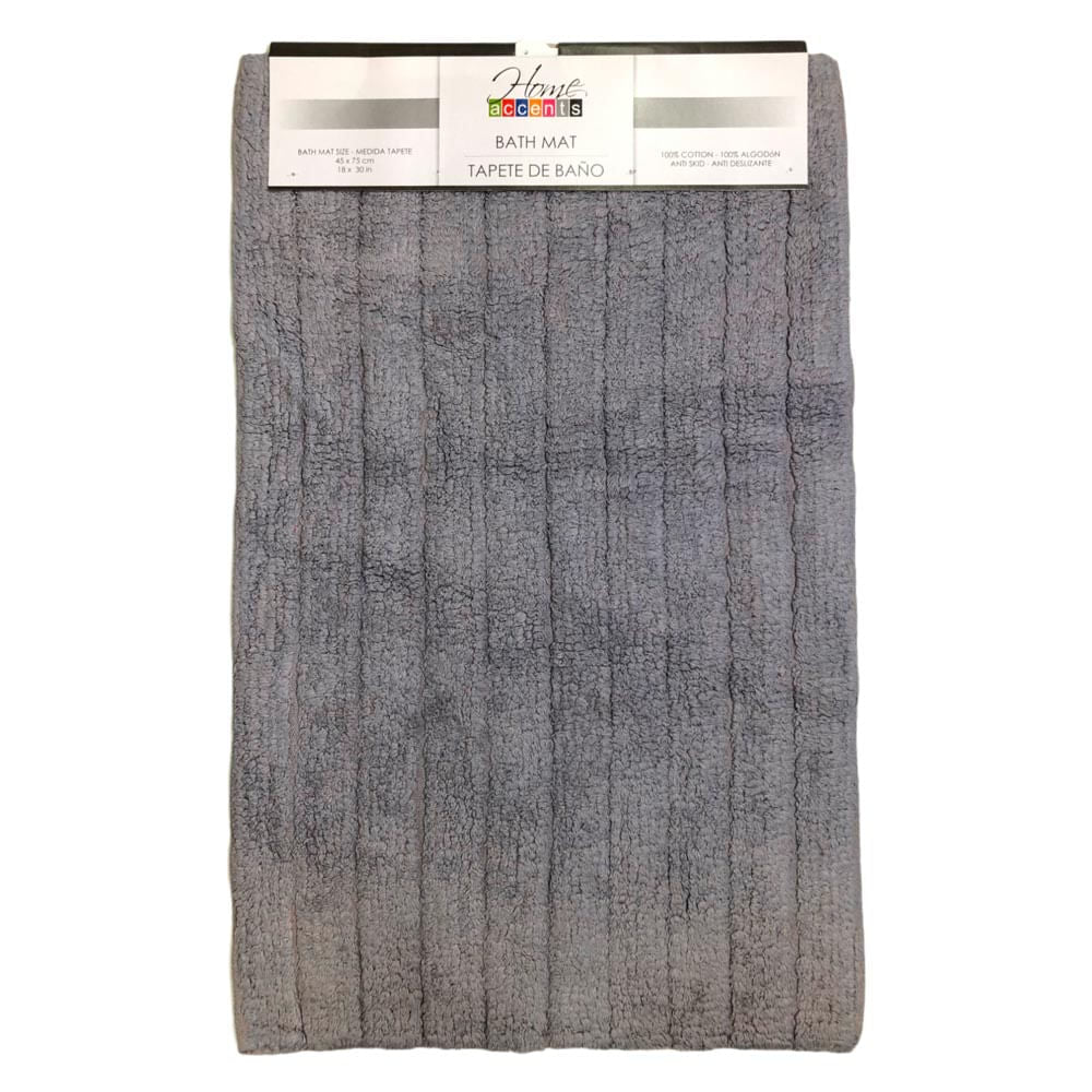 Alfombra Para Baño Home Accents 18" x 30" - Gris Oscuro
