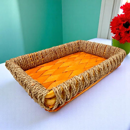 Canasta de Mimbre Home Elegance Rectangular - Mediana