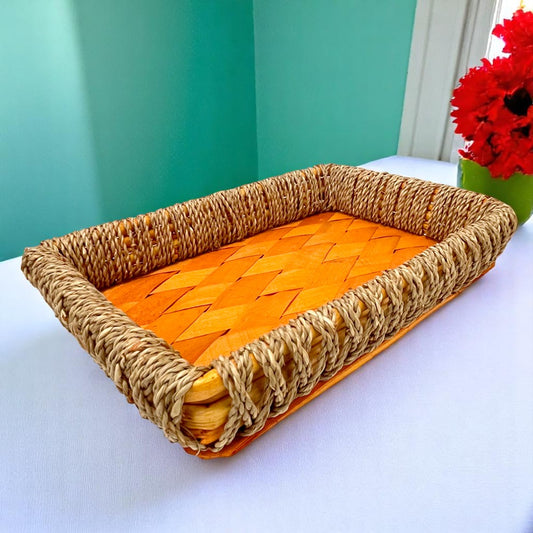 Canasta de Mimbre Home Elegance Rectangular - Mediana