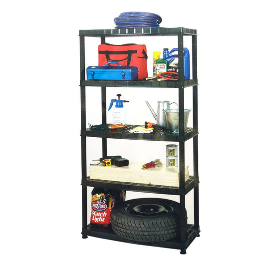 Estante Plástico Óptimo 73" x 33.4" x 16" 5 Niveles