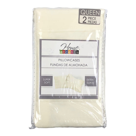 Fundas para Almohada Home Accents 2 Piezas - Queen - Marfil