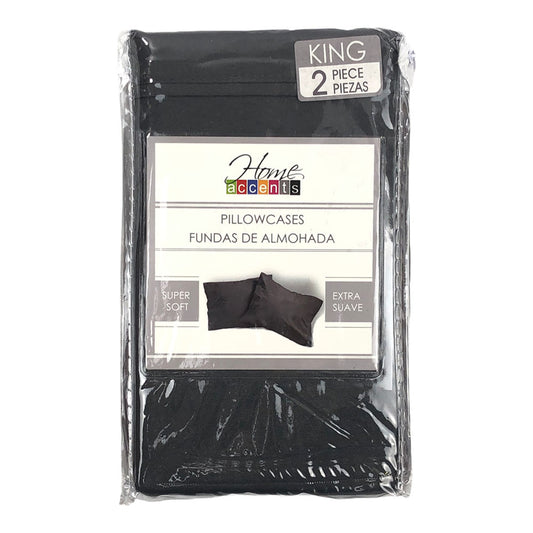 Fundas para Almohada Home Accents 2 Piezas - King - Gris