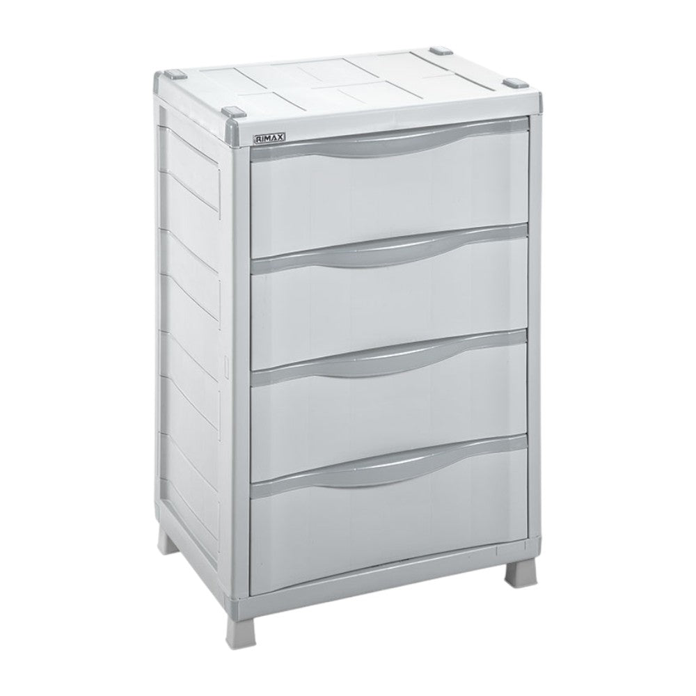 Armario Cajonero de Plástico Barú Rimax / 4 Niveles / Gris