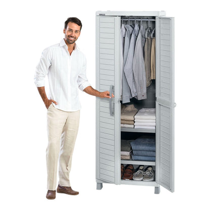 Armario Plástico Barú Rimax Para Ropa / Gris