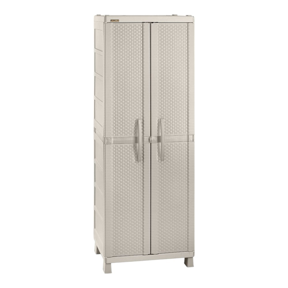 Armario Para Ropa Rimax - 2 Entrepaños / Textura Rattan / Taupe