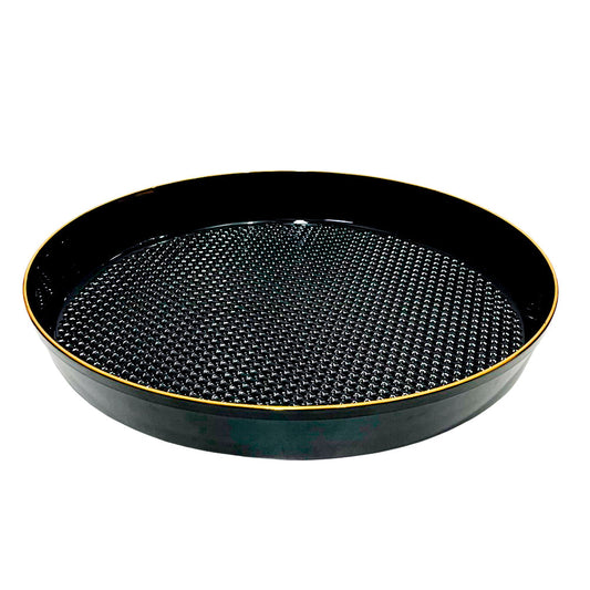 Bandeja redonda para servir Home Elegance con borde dorado