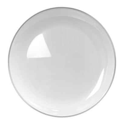 Bandeja Redonda Para Servir Lillian / 14" / 2 Piezas / Blanca-Silver