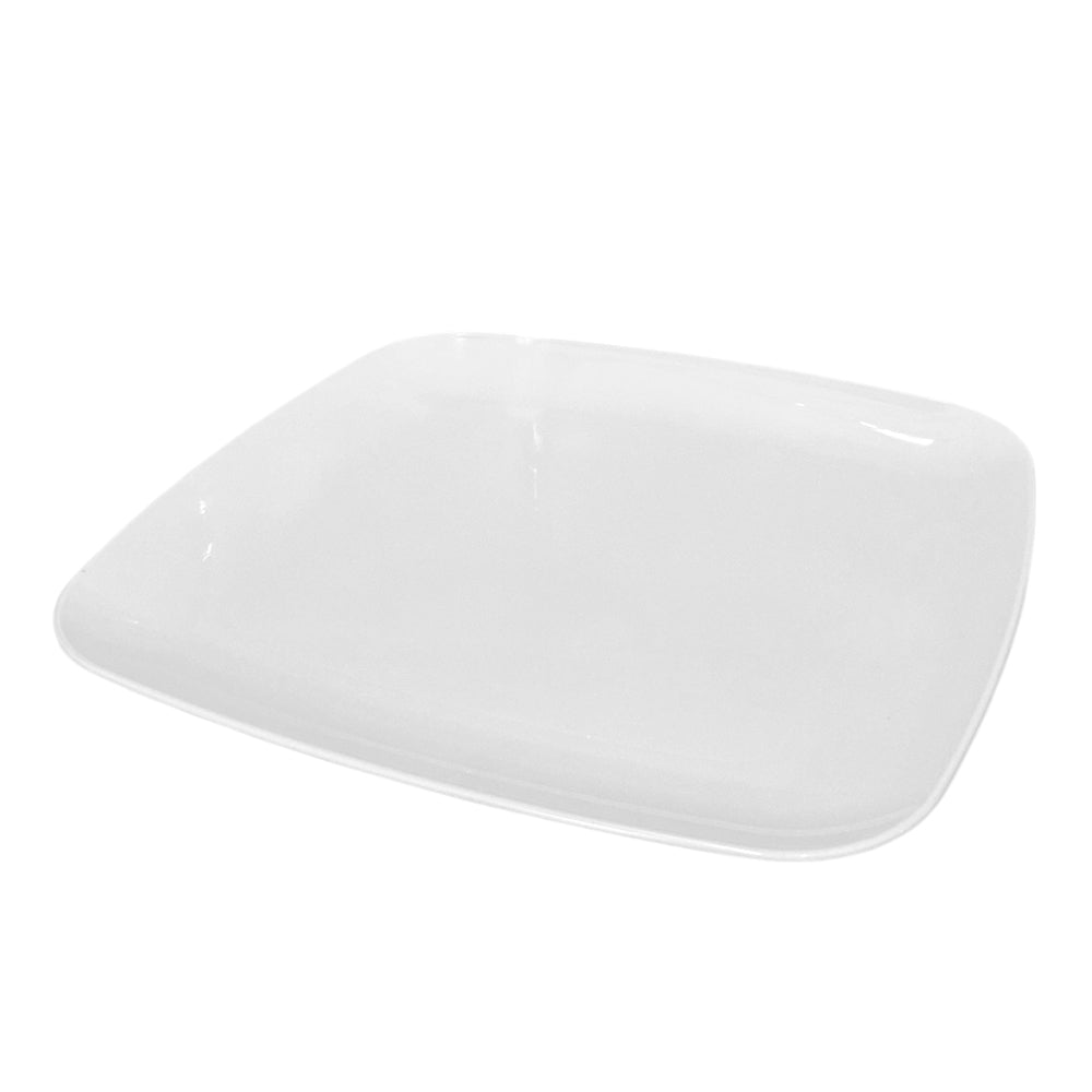Bandeja Cuadrada Para Servir de Plástico Lillian 14" / 2 Piezas / Blanco