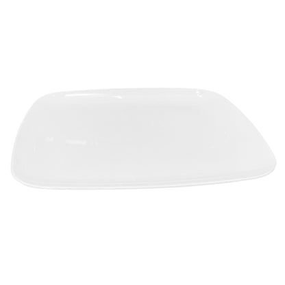 Bandeja Cuadrada Para Servir de Plástico Lillian 14" / 2 Piezas / Blanco